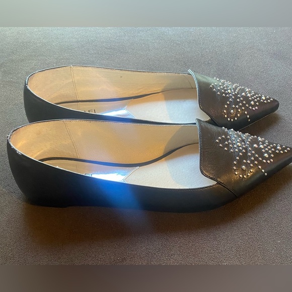 Michael Kors Black Flats with Silver Accents - Picture 3 of 7
